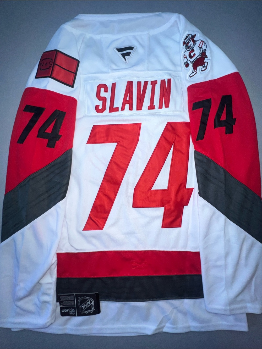 Jaccob Slavin Carolina Hurricanes 2026 Stanley Cup Hockey Jersey White Sz 52